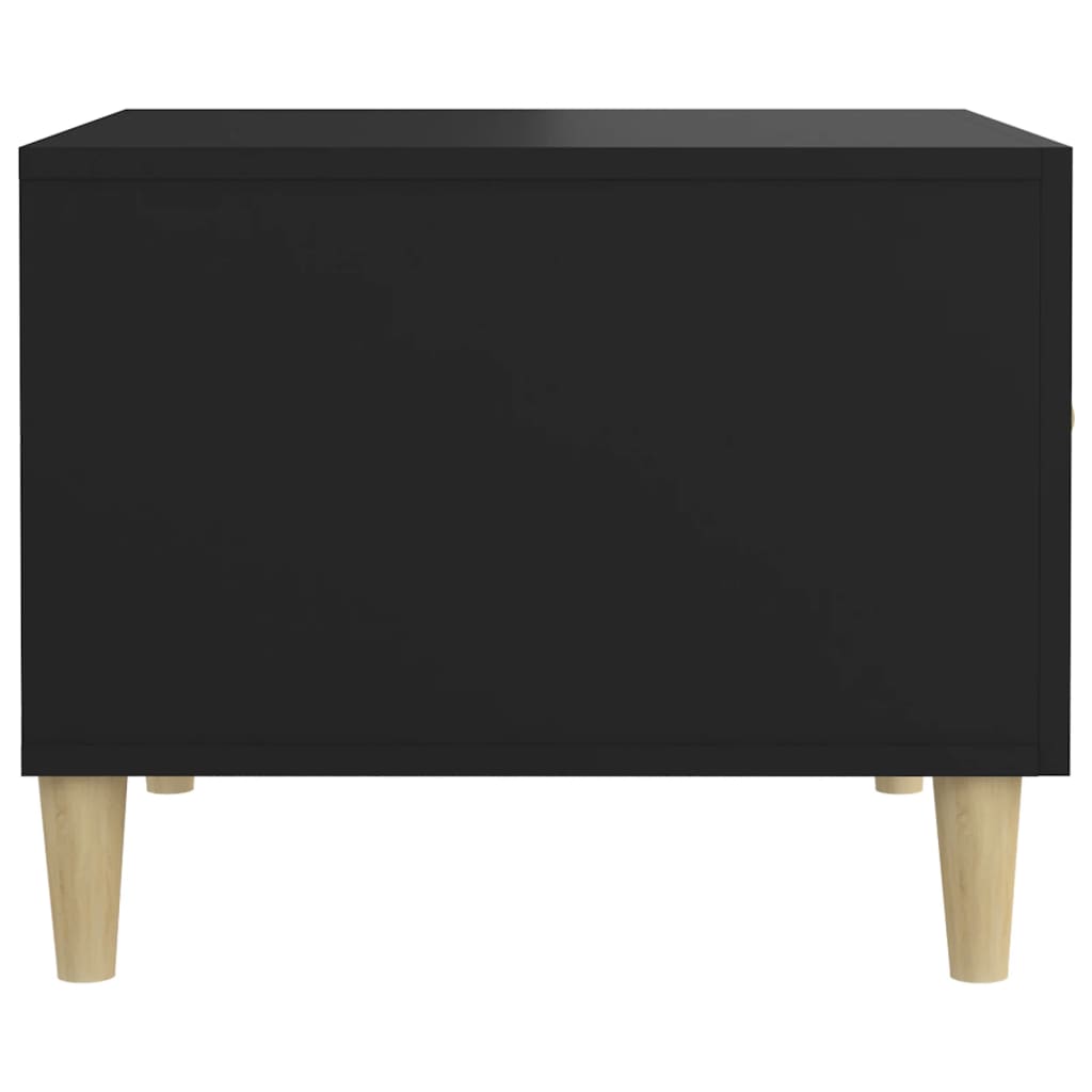 Stolić za kavu crni 50x50x40 cm od konstruiranog drva