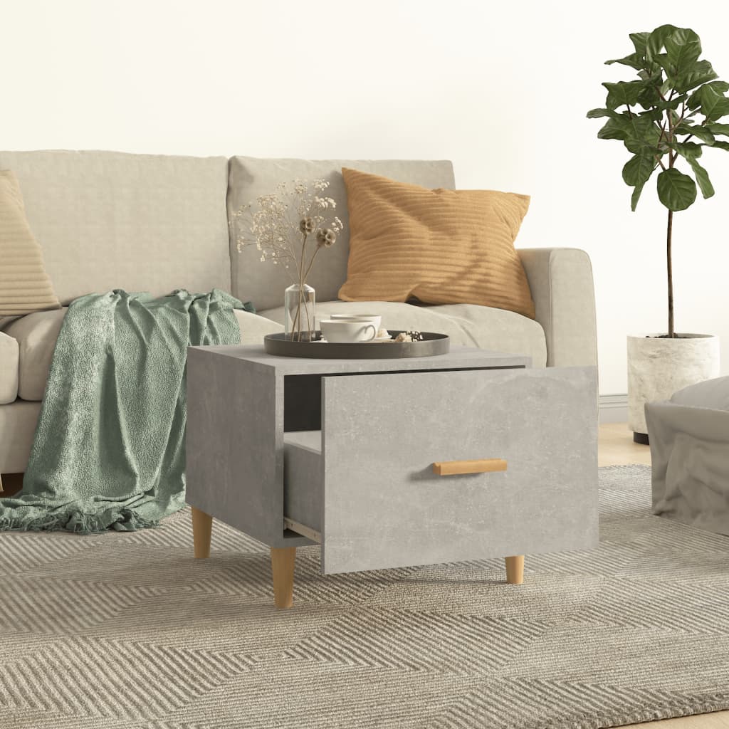 Stolići za kavu 2 kom Siva betona 50x50x40 cm konstruirano drvo
