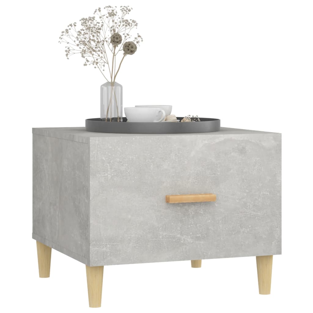 Stolići za kavu 2 kom Siva betona 50x50x40 cm konstruirano drvo
