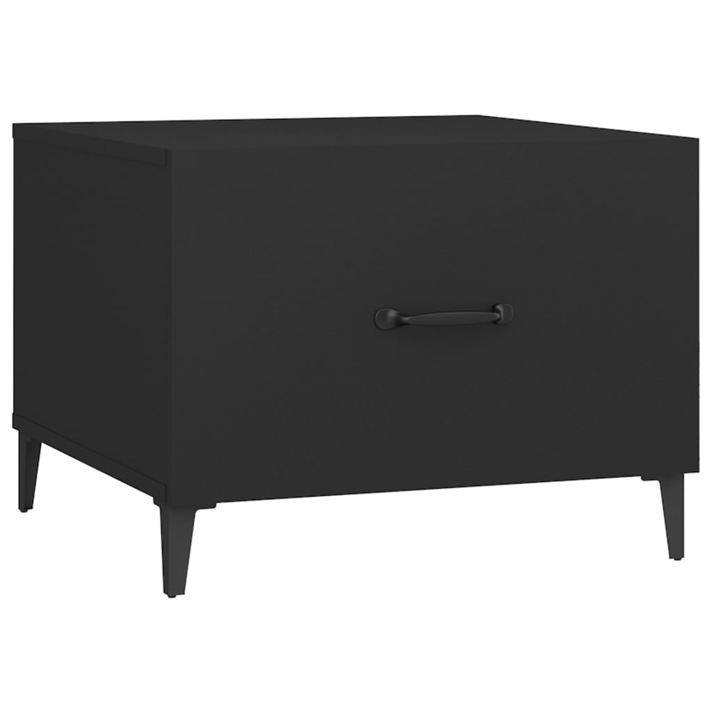 Stolić za kavu s metalnim nogama 2 kom crni 50 x 50 x 40 cm