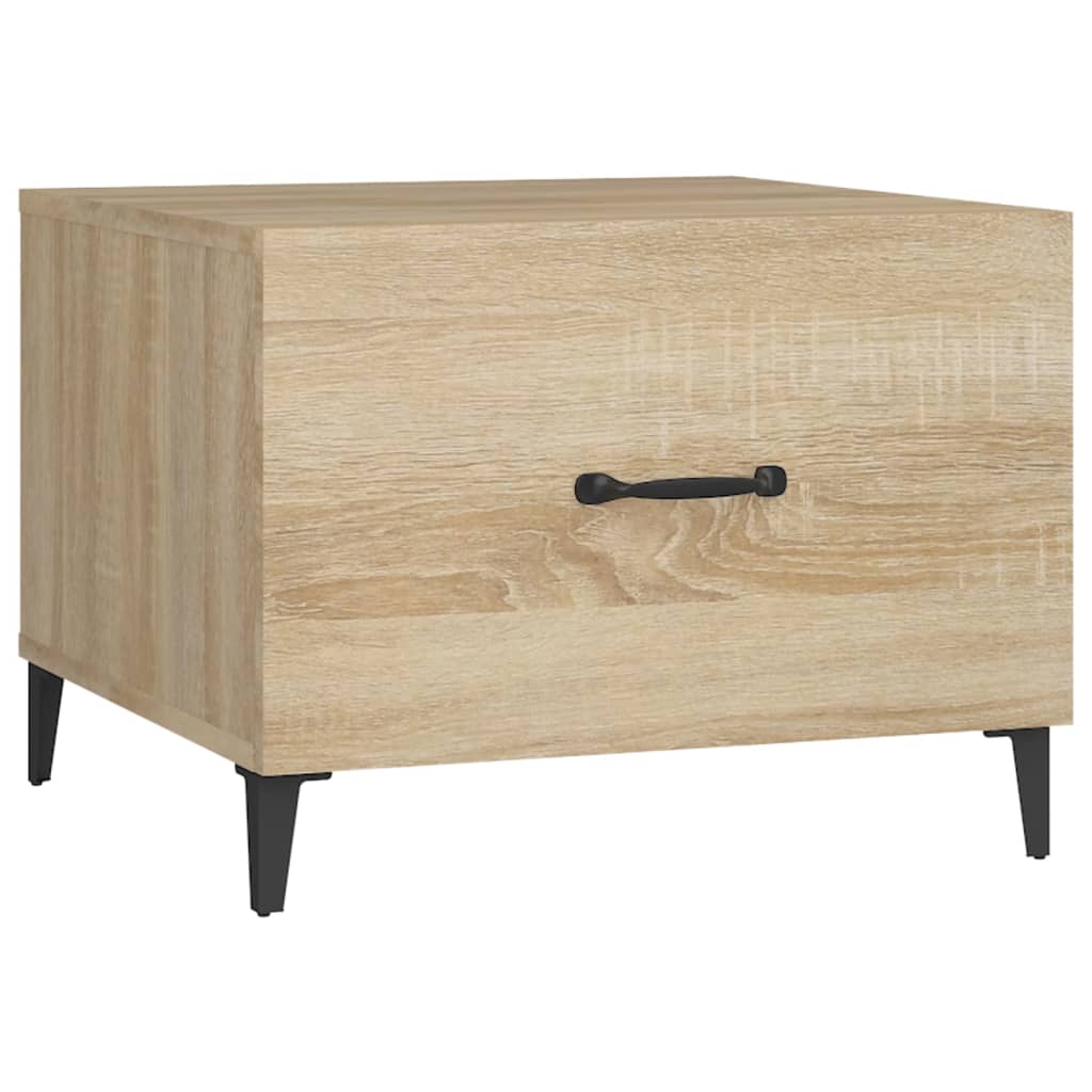 Stolić za kavu s metalnim nogama 2 kom boja hrasta 50x50x40 cm
