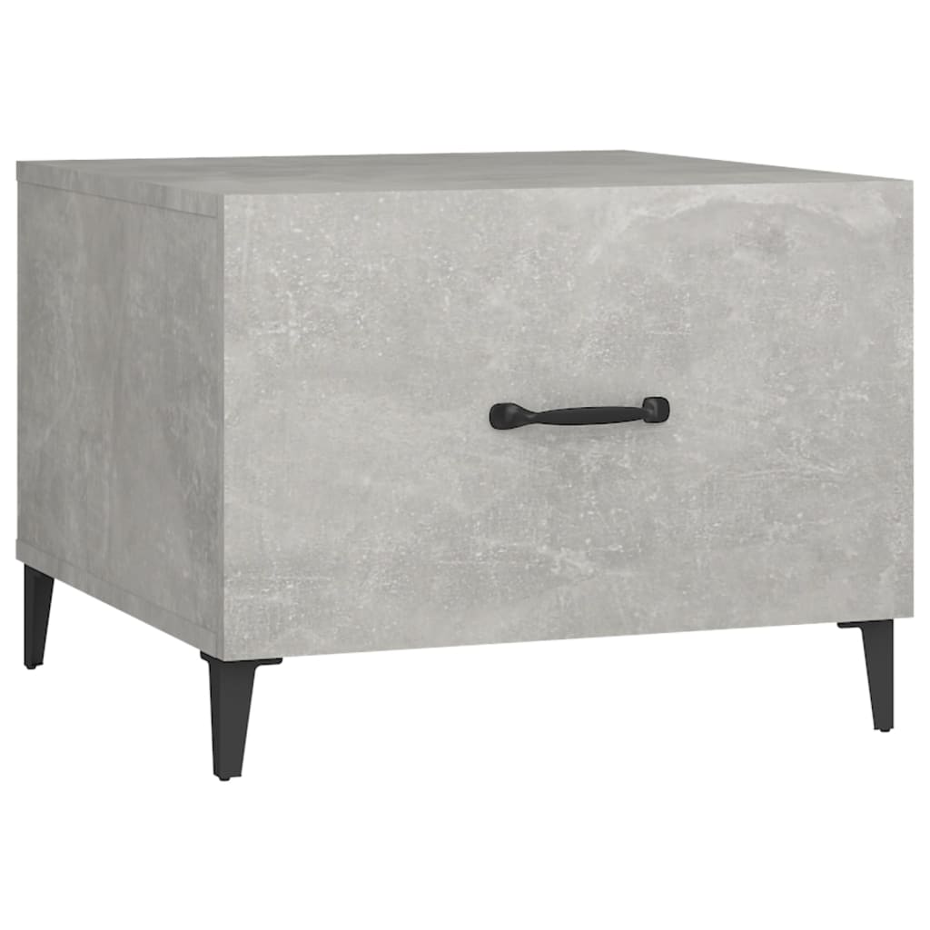 Stolić za kavu s metalnim nogama 2 kom boja betona 50x50x40 cm
