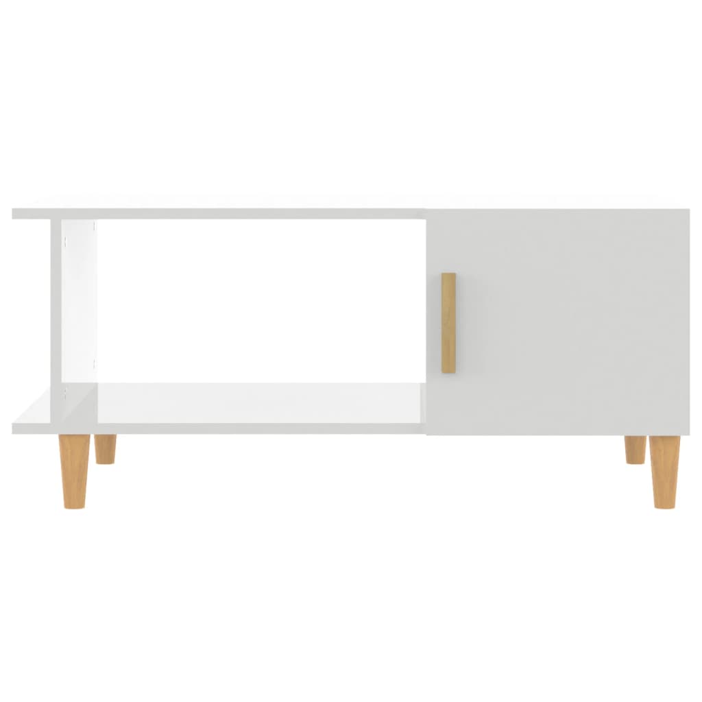 Stolić za kavu sjajni bijeli 90 x 50 x 40 cm konstruirano drvo
