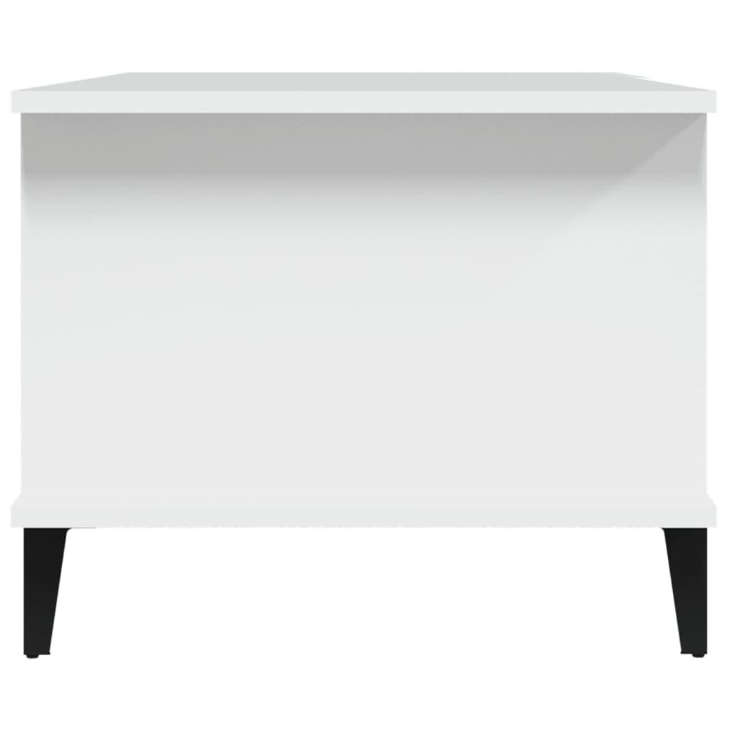Stolić za kavu bijeli 90 x 50 x 40 cm od konstruiranog drva