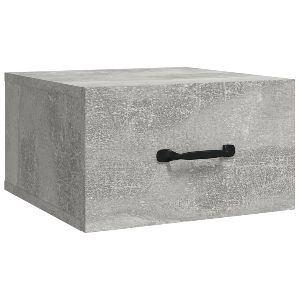 Zidni noćni ormarići 2 kom siva boja betona 35 x 35 x 20 cm