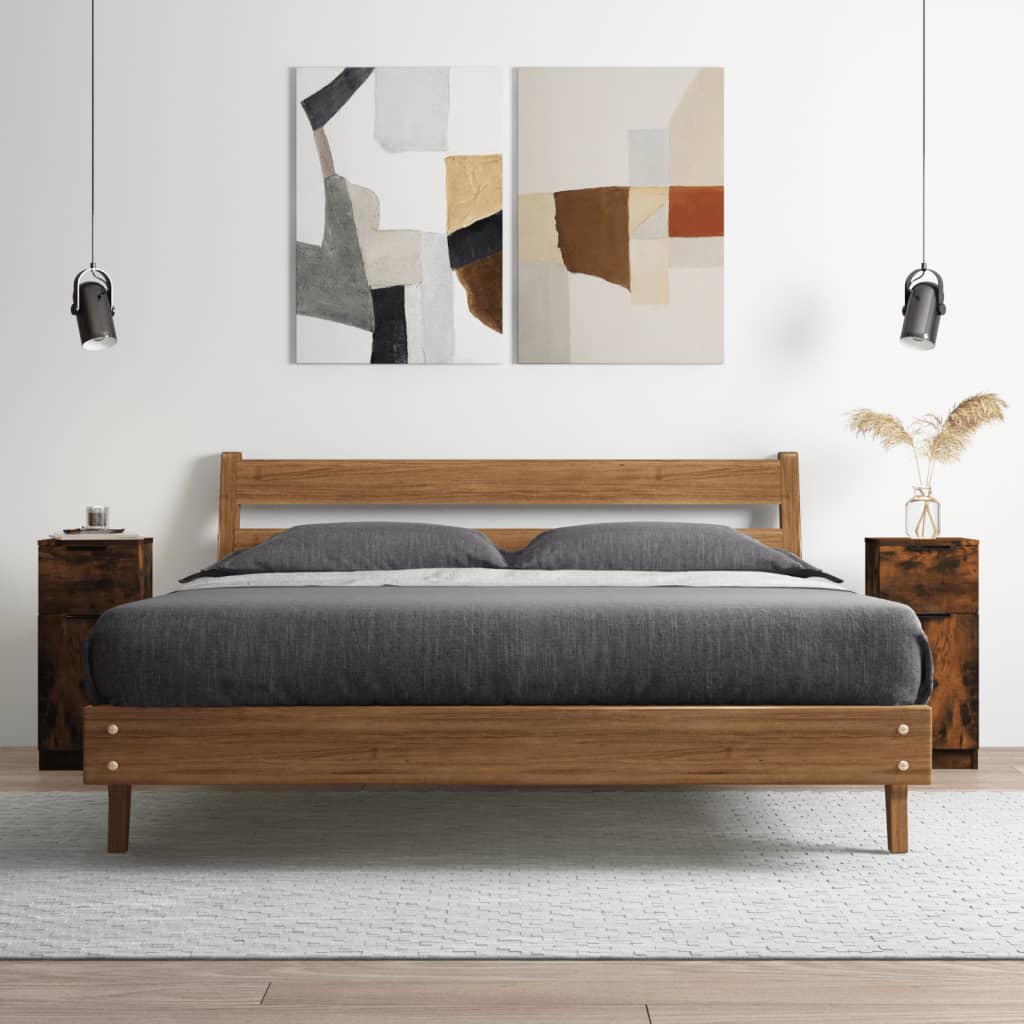 Komode boja dimljenog hrasta 30x30x70cm konstruirano drvo