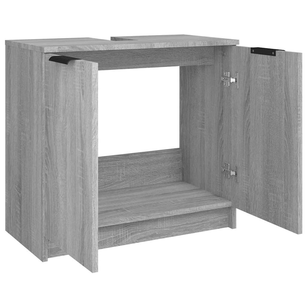 Kupaonski ormarić sivi hrast 64,5x33,5x59 cm konstruirano drvo