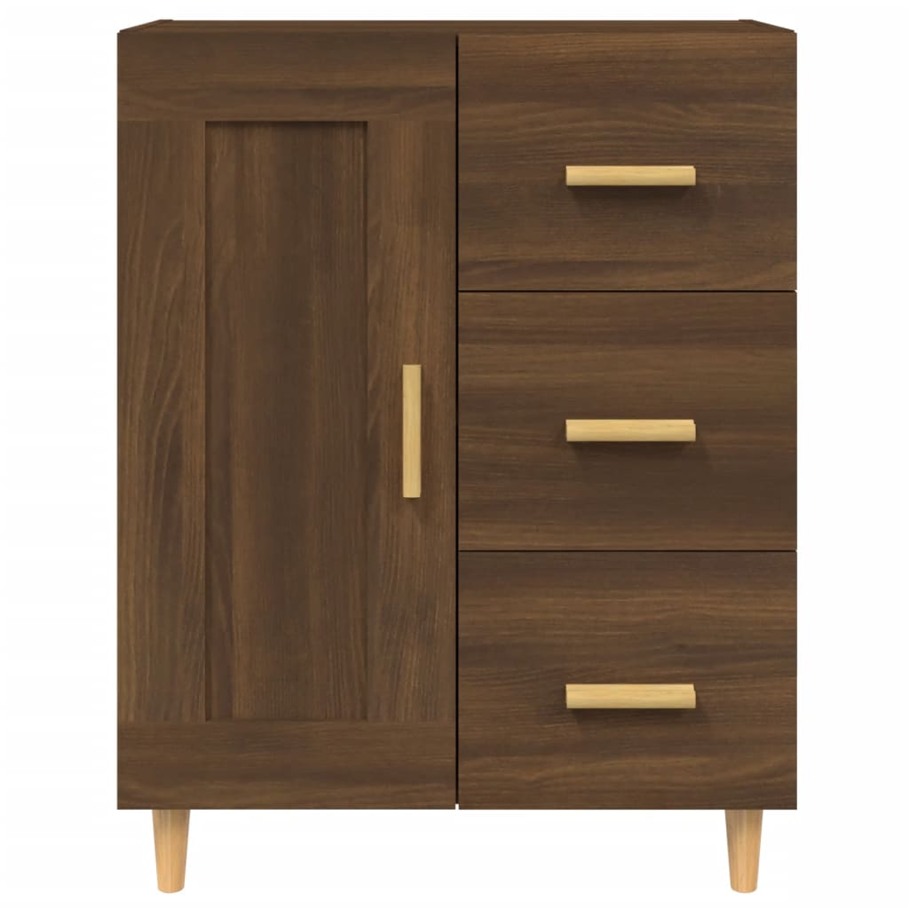 Komoda boja smeđeg hrasta 69,5 x 34 x 90 cm konstruirano drvo