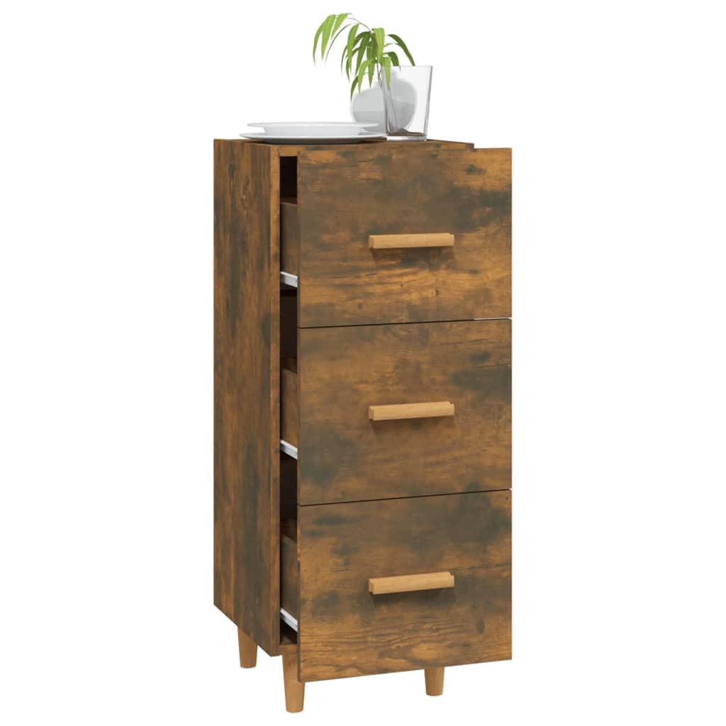 Komoda boja dimljenog hrasta 34,5x34x90 cm konstruirano drvo