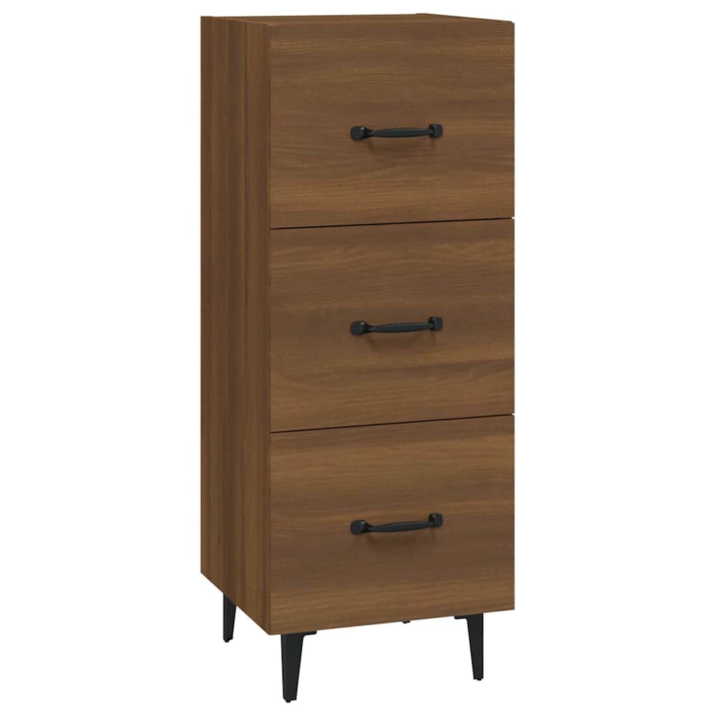Komoda boja smeđeg hrasta 34,5 x 34 x 90 cm konstruirano drvo