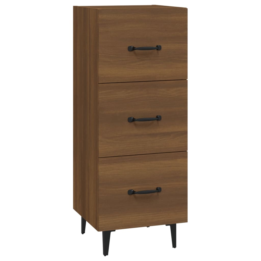 Komoda boja smeđeg hrasta 34,5 x 34 x 90 cm konstruirano drvo