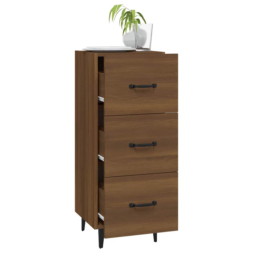 Komoda boja smeđeg hrasta 34,5 x 34 x 90 cm konstruirano drvo
