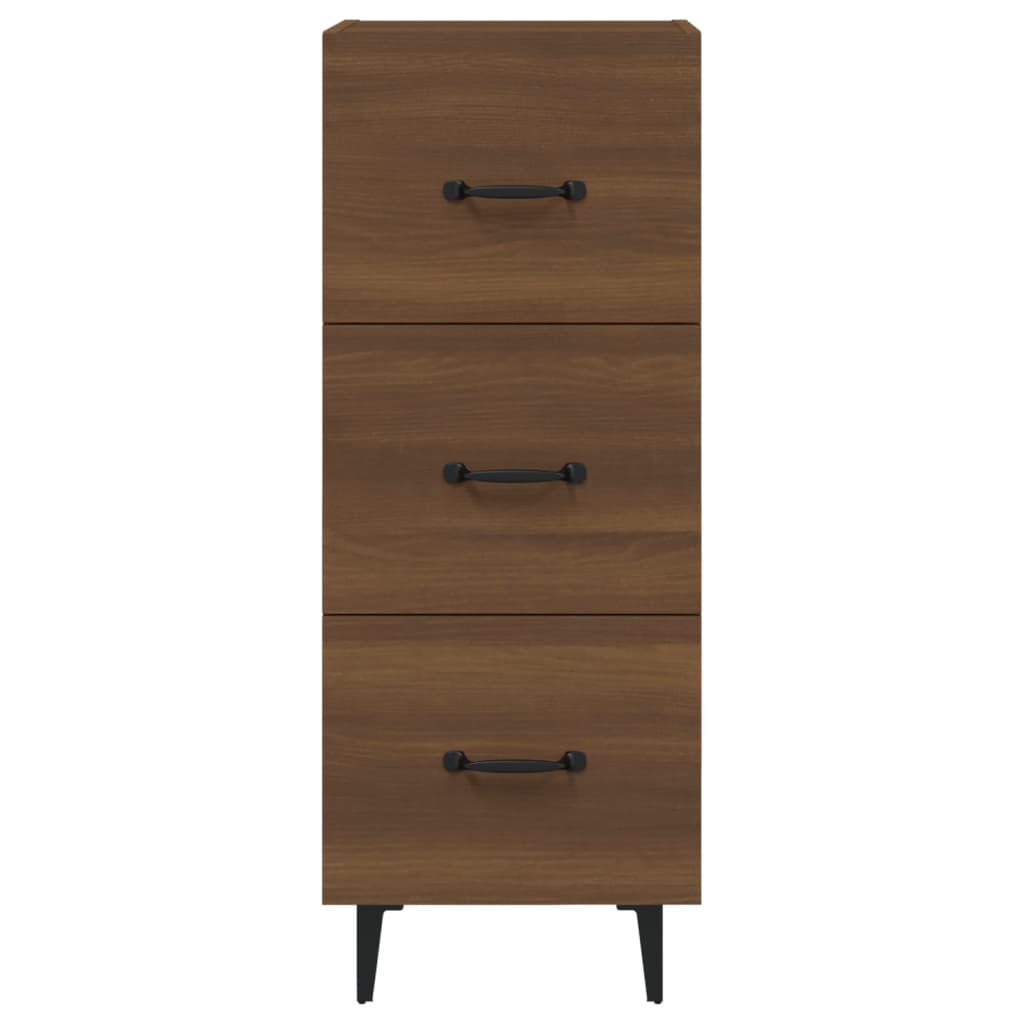 Komoda boja smeđeg hrasta 34,5 x 34 x 90 cm konstruirano drvo