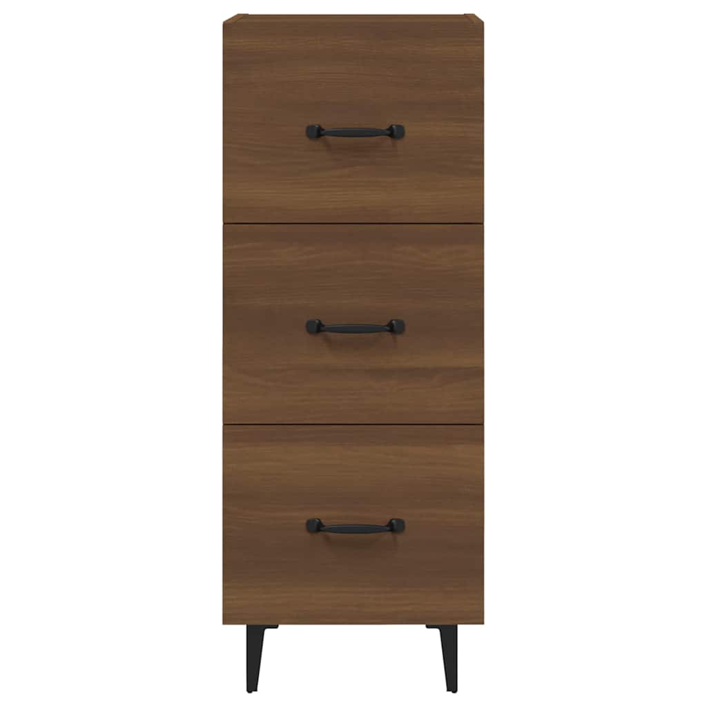 Komoda boja smeđeg hrasta 34,5 x 34 x 90 cm konstruirano drvo