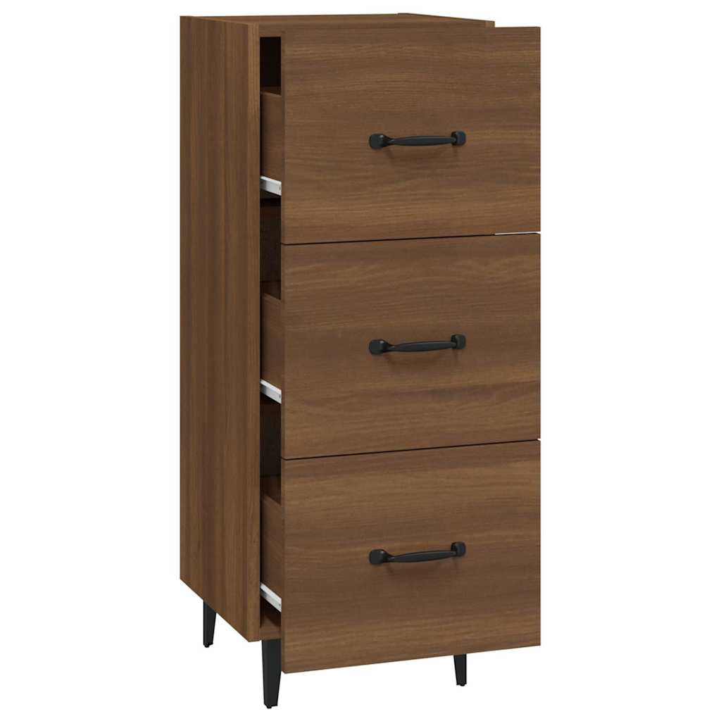 Komoda boja smeđeg hrasta 34,5 x 34 x 90 cm konstruirano drvo
