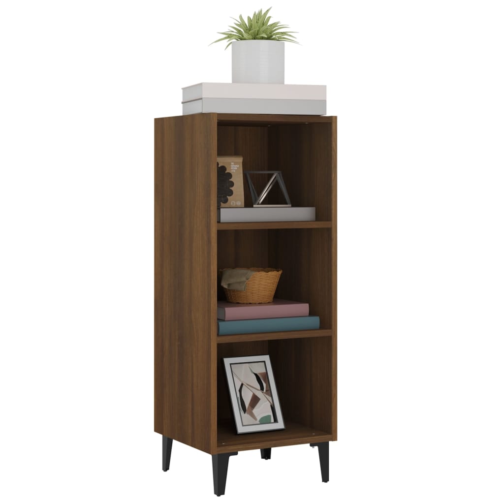 Komoda boja smeđeg hrasta 34,5x32,5x90 cm od konstruiranog drva