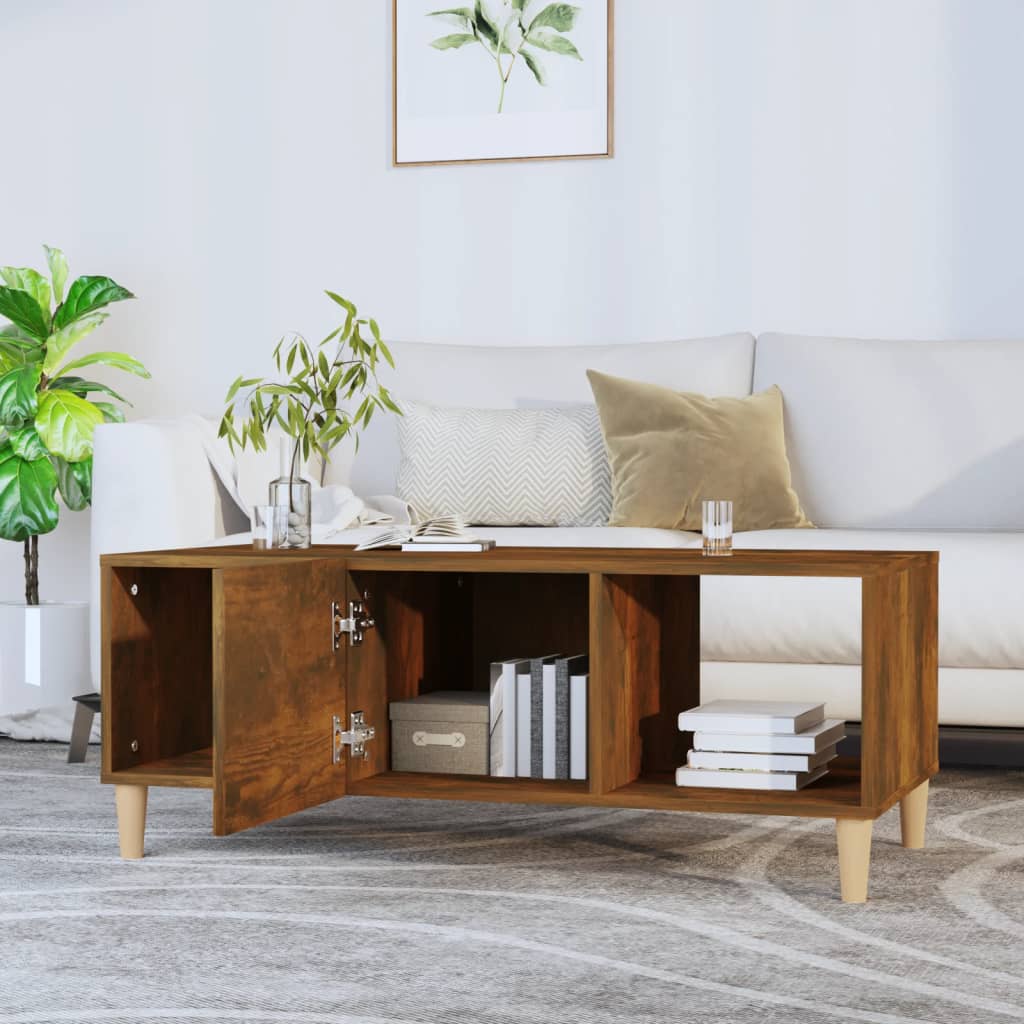 Stolić za kavu boja hrasta 102 x 50 x 40 cm konstruirano drvo