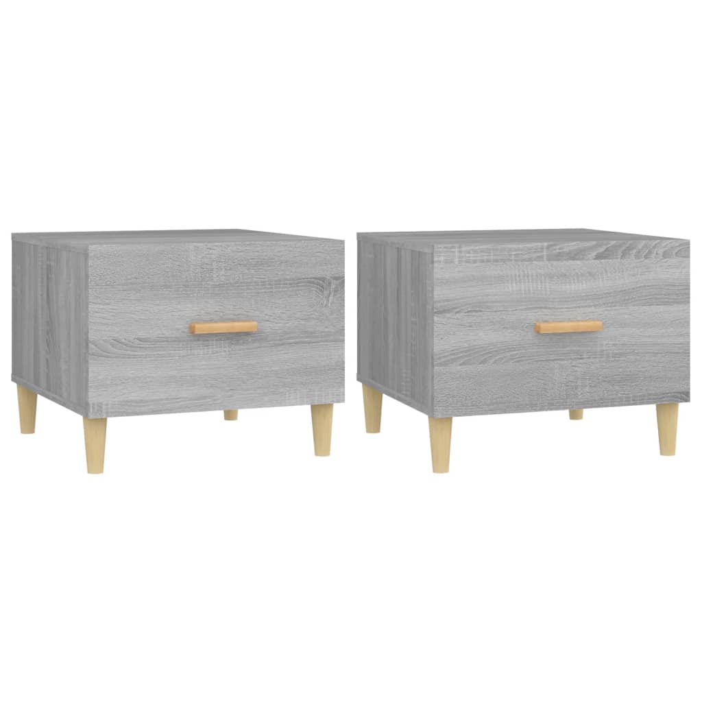 Stolići za kavu 2 kom boja hrast 50x50x40 cm konstruirano drvo