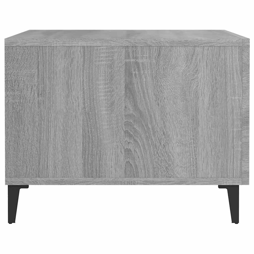 Stolići za kavu s metalnim nogama 2 kom boja hrasta 50x50x40 cm Siva