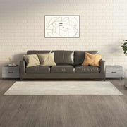 Stolići za kavu s metalnim nogama 2 kom boja hrasta 50x50x40 cm Siva