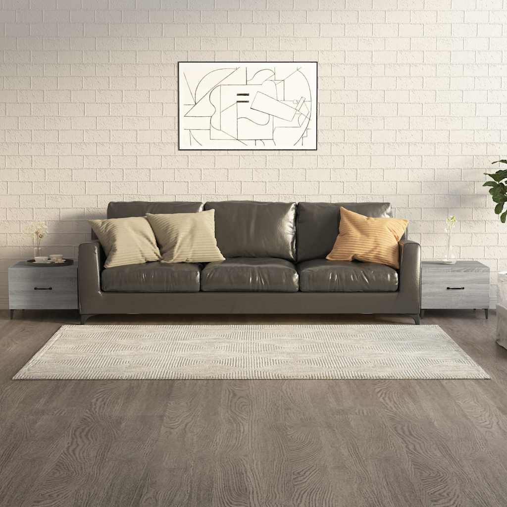 Stolići za kavu s metalnim nogama 2 kom boja hrasta 50x50x40 cm Siva