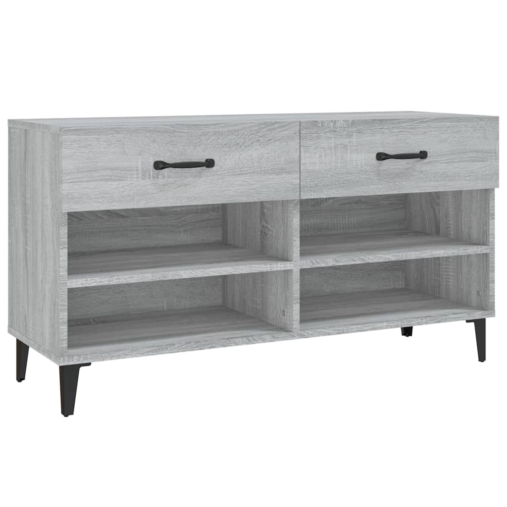 Ormarić za cipele sivi hrast 102 x 35 x 55 cm konstruirano drvo