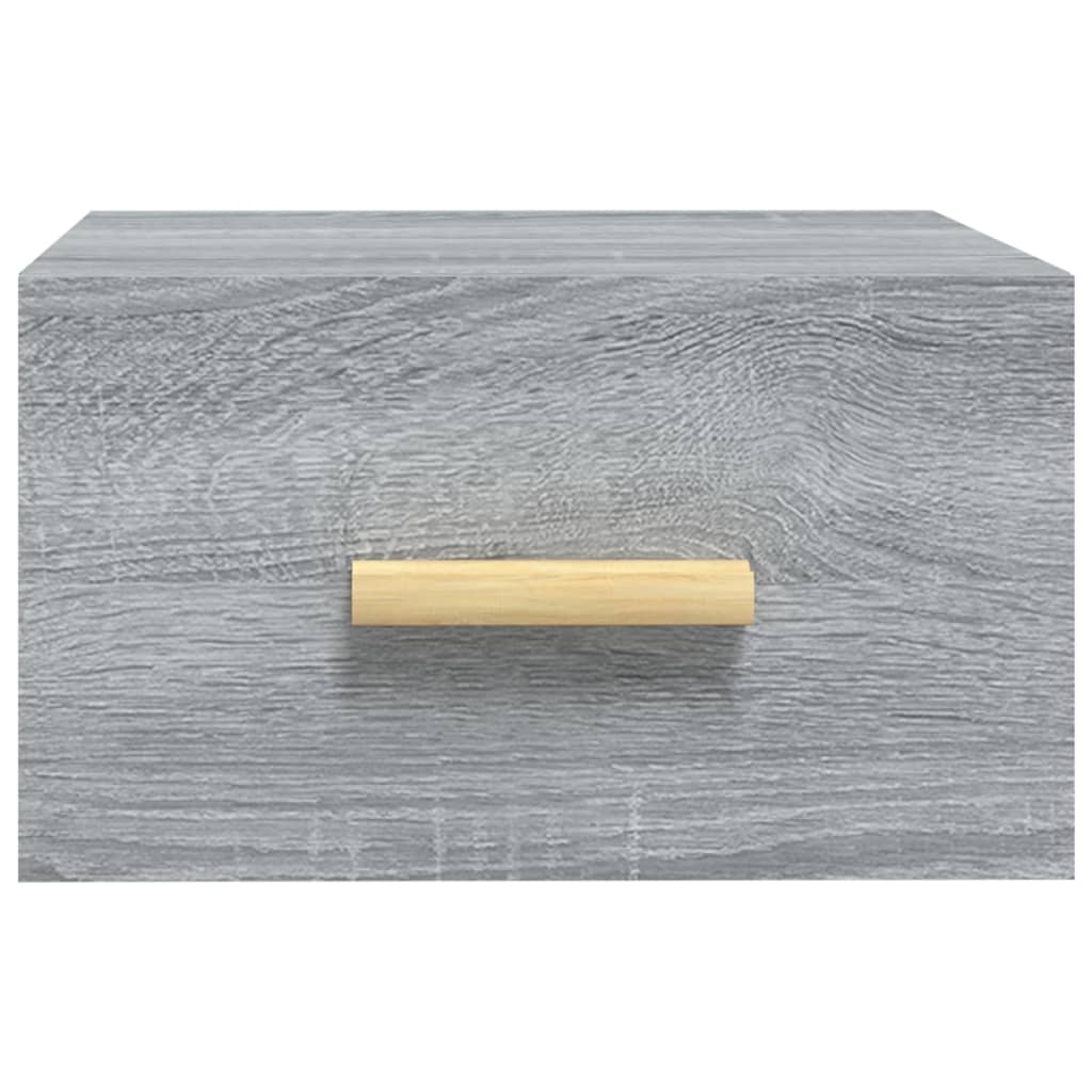Zidni noćni ormarići 2 kom boja sivog hrasta sonome 35x35x20 cm