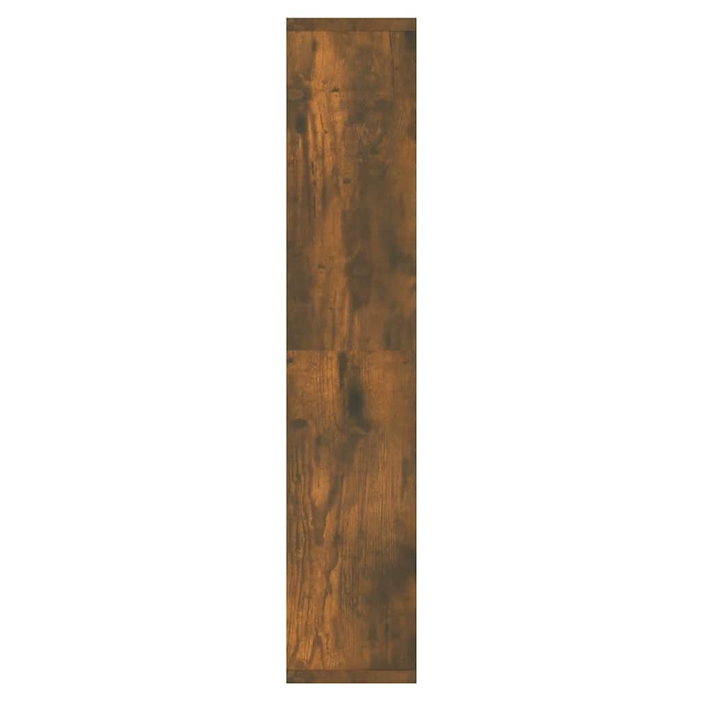 Ormarić s ogledalom LED boja dimljenog hrasta 91x15x76,5 cm