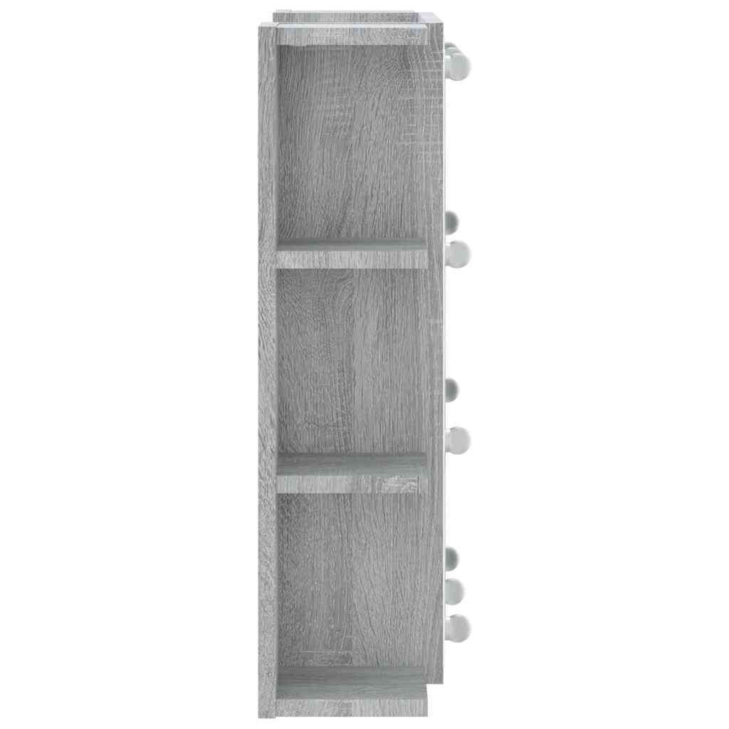 Ormarić s ogledalom LED boja hrasta sonome 70 x 16,5 x 60 cm