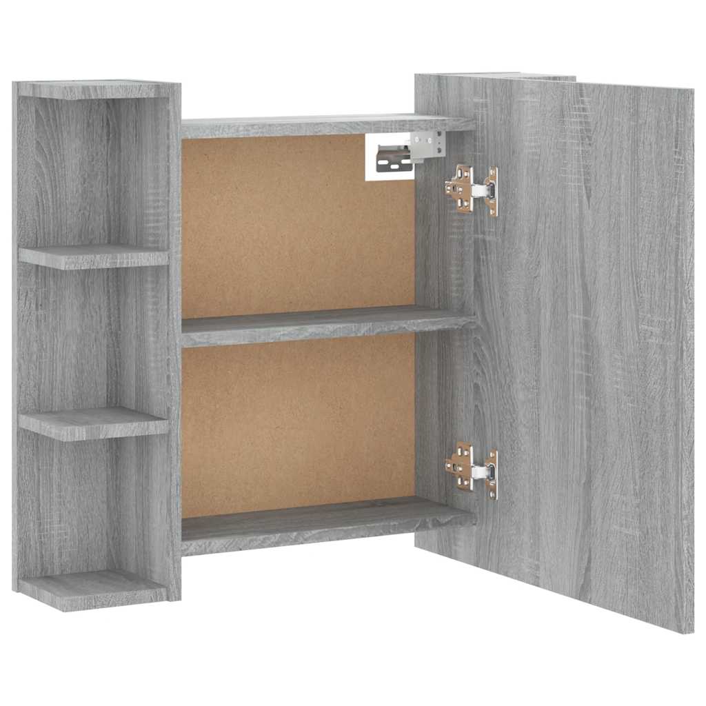 Ormarić s ogledalom LED boja hrasta sonome 70 x 16,5 x 60 cm