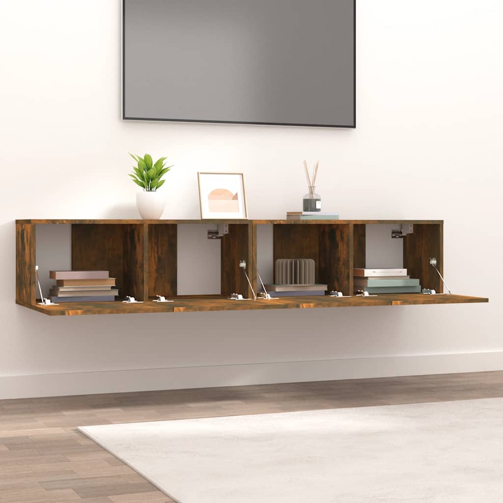 TV ormarići 2 kom boja dimljenog hrasta 80 x 30 x 30 cm drveni