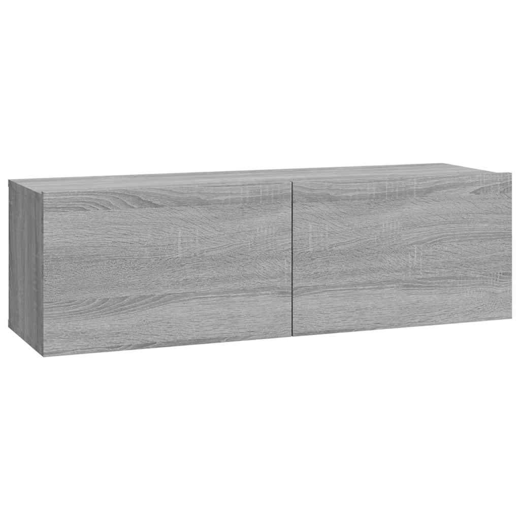 Zidni TV ormarići 2 kom boja sivog hrasta 100x30x30 cm drveni