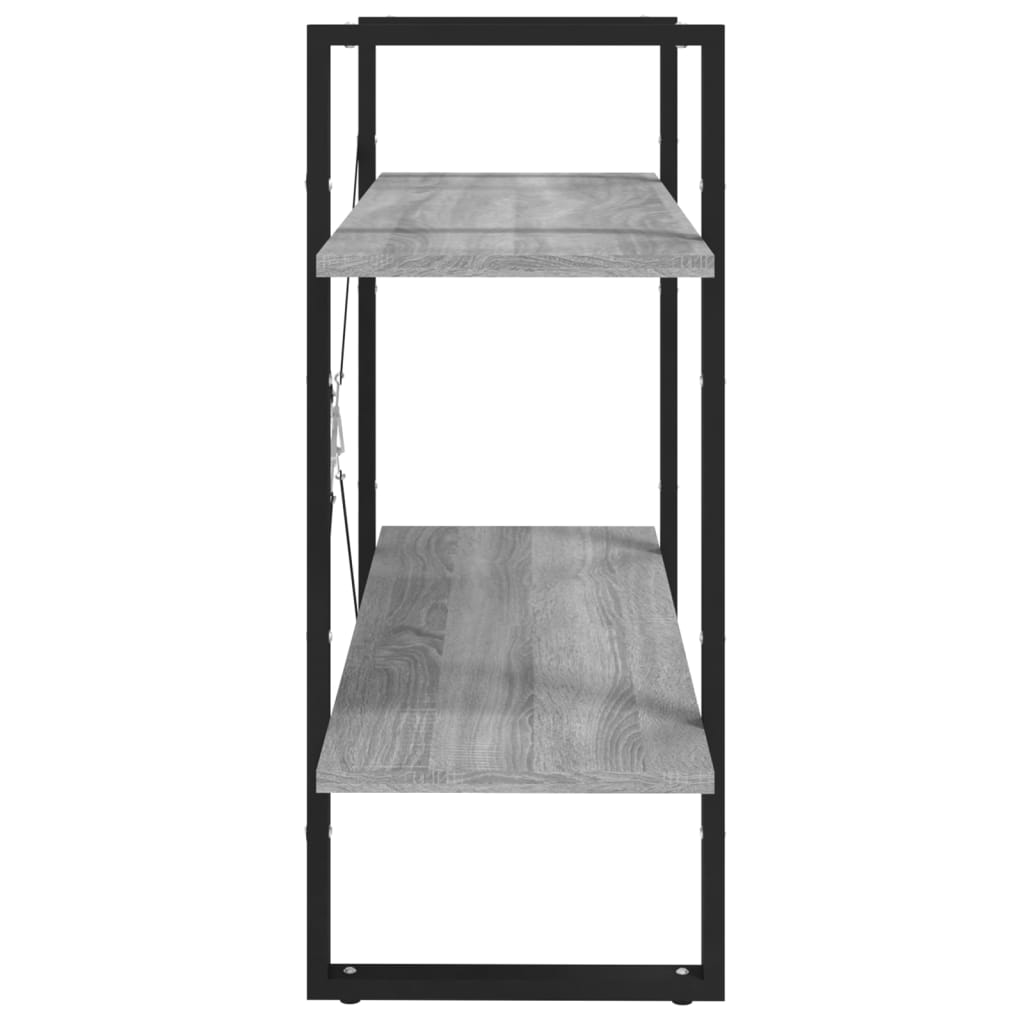 Ormarić za knjige s 2 razine boja hrasta 80 x 30 x 70 cm drveni