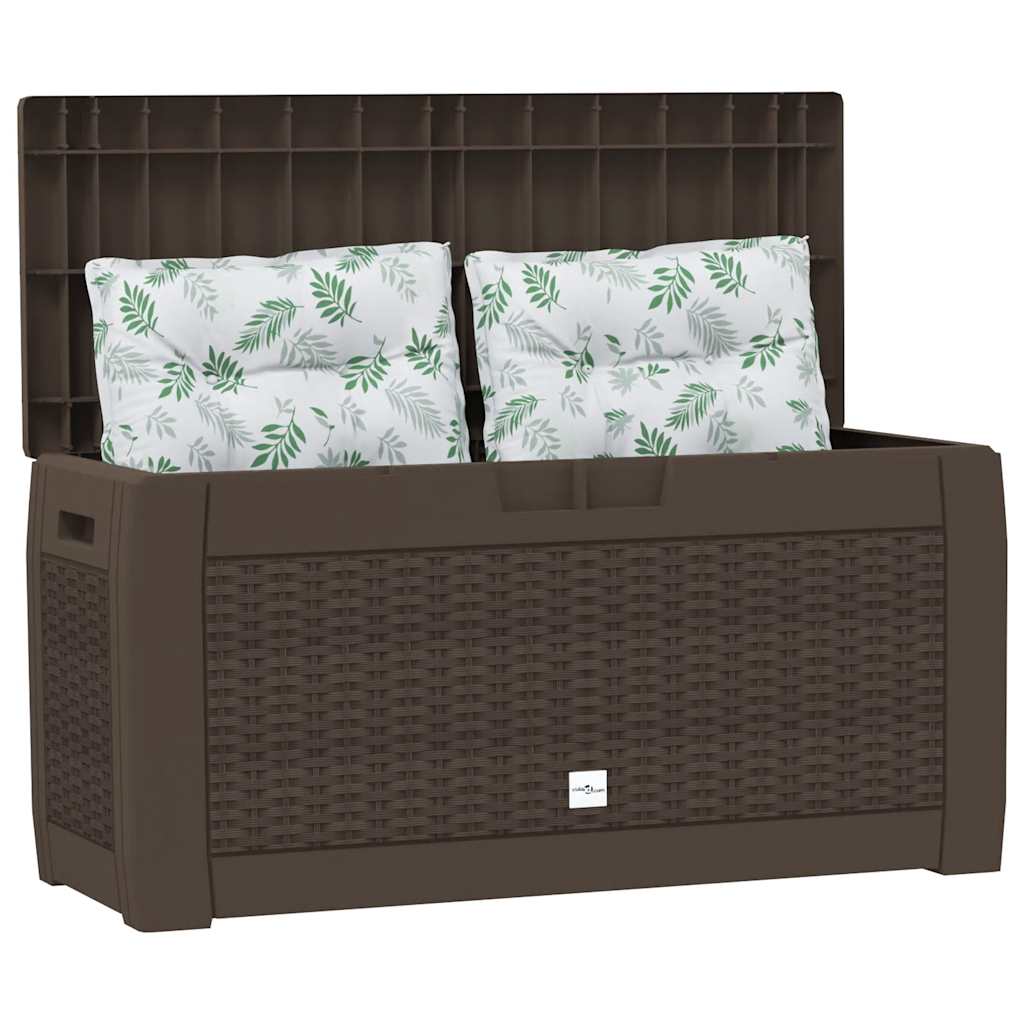 Vrtna kutija za pohranu smeđa 119 x 48 x 60 cm polipropilen