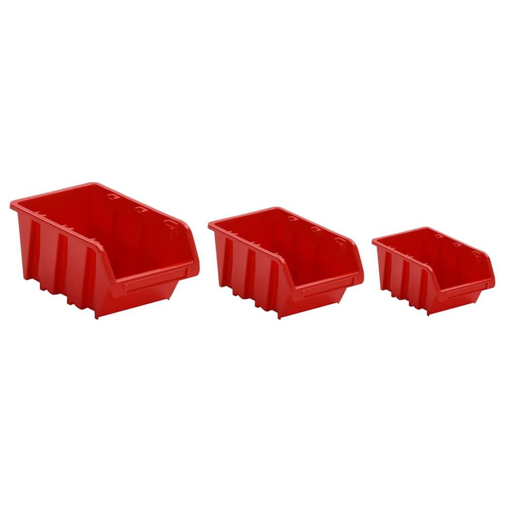 35-dijelni set polica za radionicu crveno-crni 77 x 39 cm PP