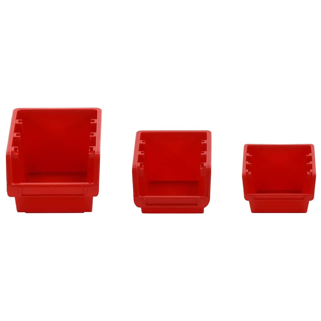 35-dijelni set polica za radionicu crveno-crni 77 x 39 cm PP