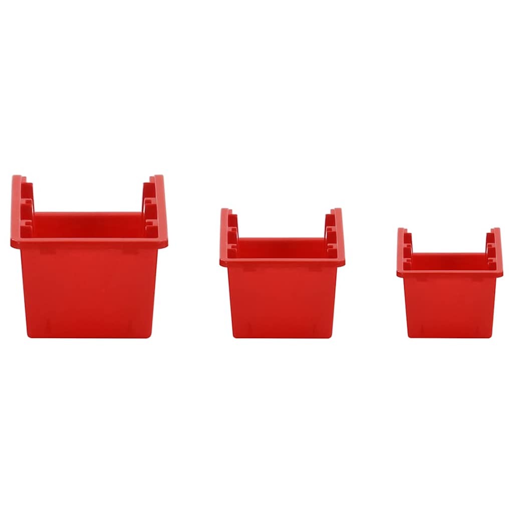 35-dijelni set polica za radionicu crveno-crni 77 x 39 cm PP