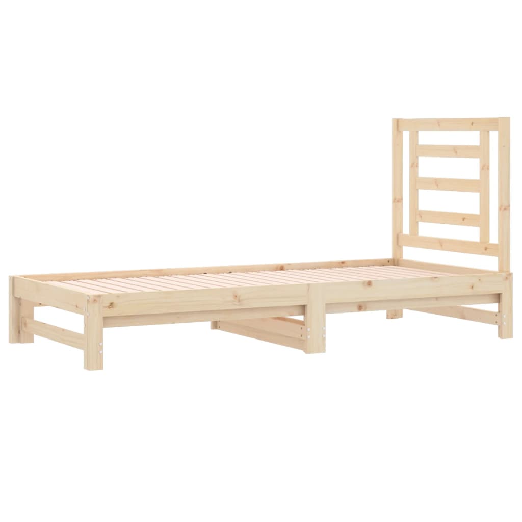 Dnevni ležaj na izvlačenje 2 x (90 x 200) cm masivna borovina