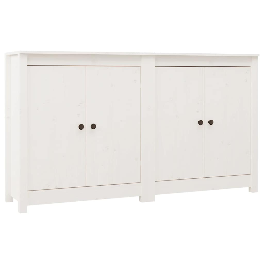 Komode 2 kom bijeli 70 x 35 x 80 cm od masivne borovine