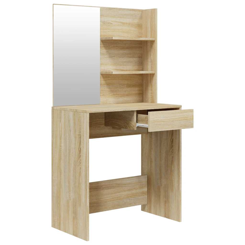 Set toaletni stolić boja hrasta hrasta 74,5x40x141 cm