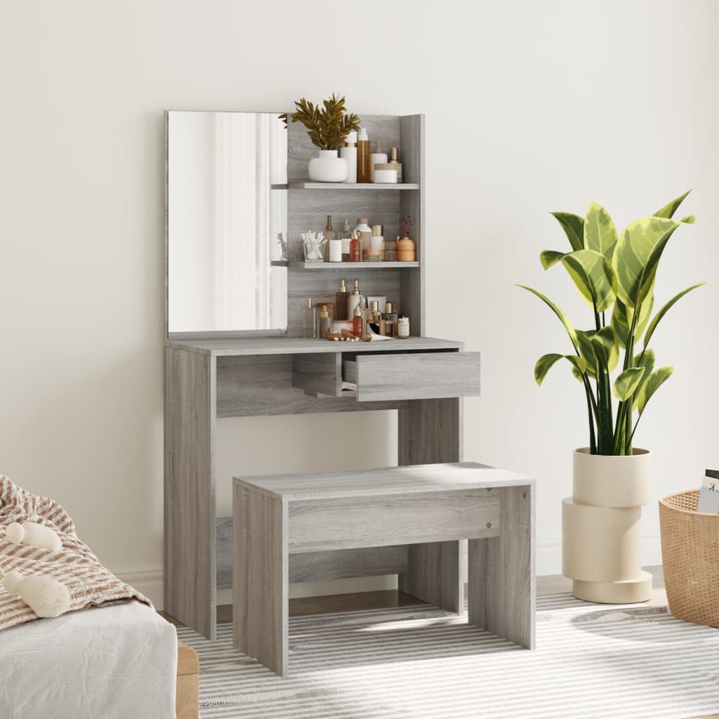 Set toaletnog stolića boja hrasta sonome 74,5x40x141 cm