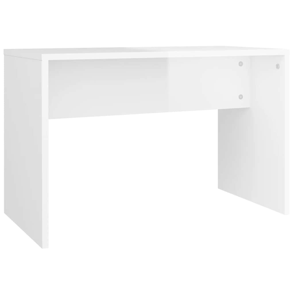 Set toaletnog stolića sjajni bijeli 86,5x35x136 cm