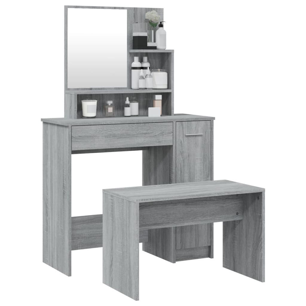 Set toaletnog stolića boja hrasta sonome 86,5x35x136 cm