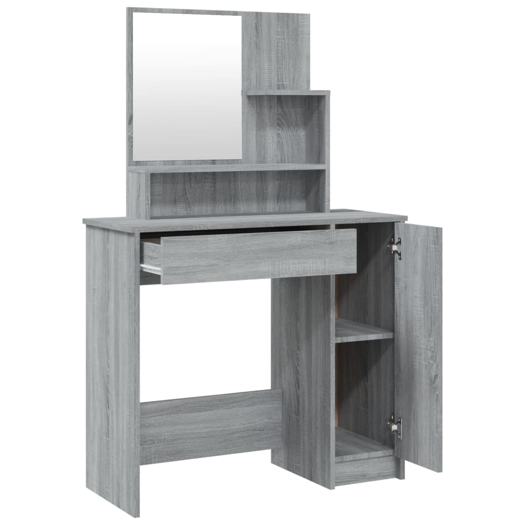 Set toaletnog stolića boja hrasta sonome 86,5x35x136 cm