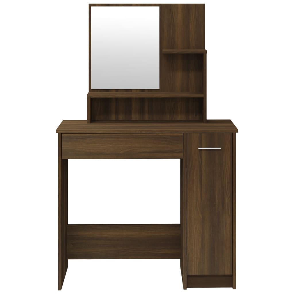 Set toaletni stolić boja smeđeg hrasta 86,5x35x136 cm