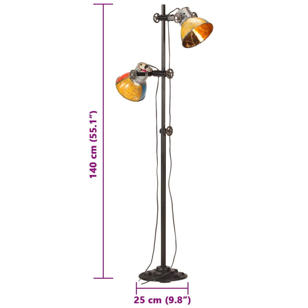 Podna svjetiljka s 2 sjenila višebojna E27