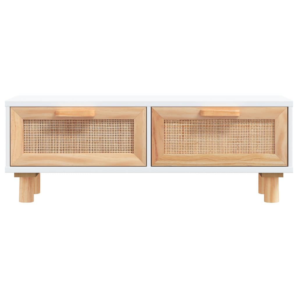 Stolić za kavu bijeli 80x40x30 cm konstruirano drvo i borovina
