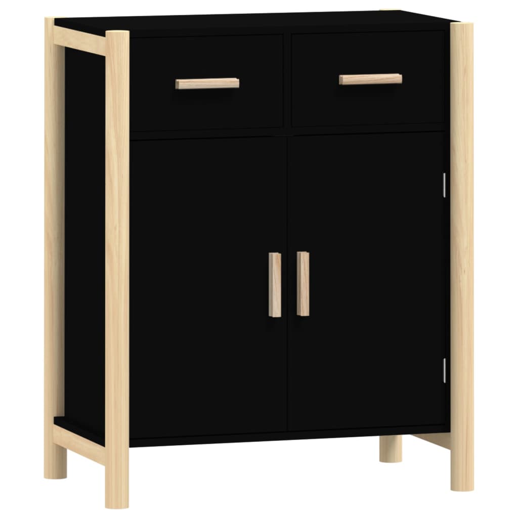 Komoda crna 62 x 38 x 75 cm od konstruiranog drva