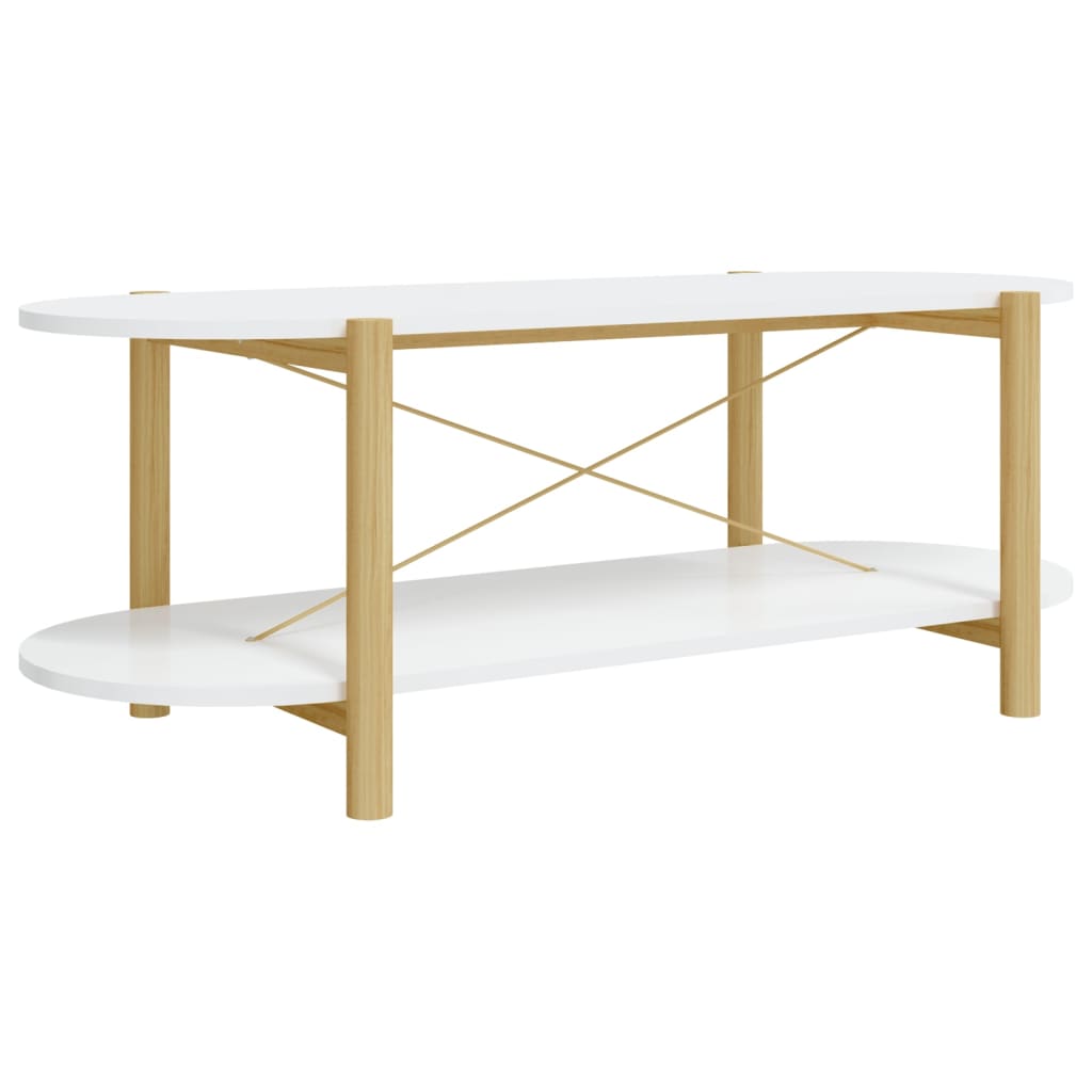 Stolić za kavu bijeli 110 x 48 x 40 cm od konstruiranog drva