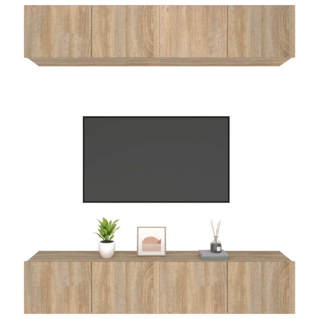 TV ormarići 4 kom boja hrasta 80x30x30 cm od konstruiranog drva